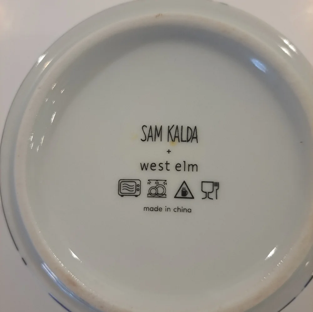 West Elm Sam Kalda Cat & Dog Wrap Around House Scene Coffee Mug With Handle